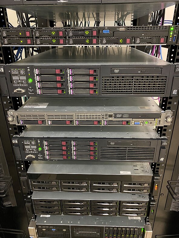 Ein Server aus dem Serverraum der Nexory GmbH